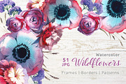 Wildflowers JPG watercolor set