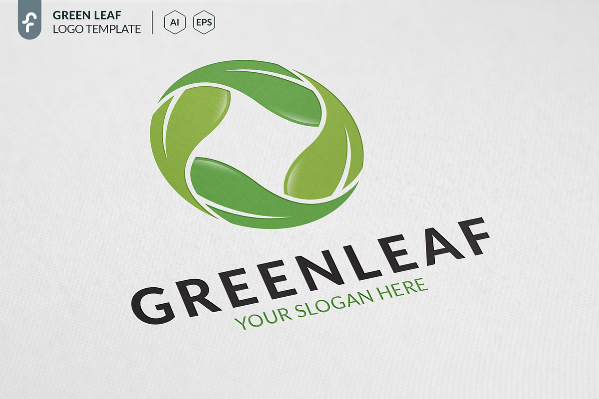 Green Leaf Logo in Logo Templates - product preview 8