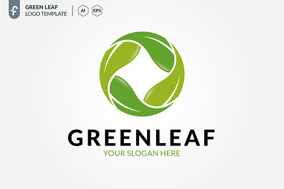 Green Leaf Logo in Logo Templates - product preview 1