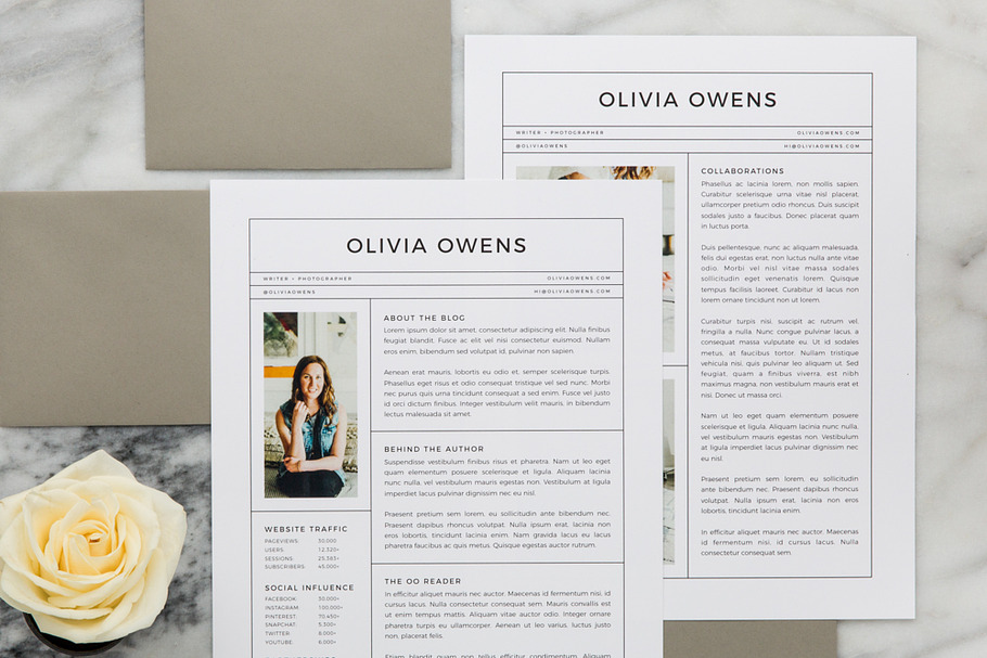 Olivia Media Kit + Resume