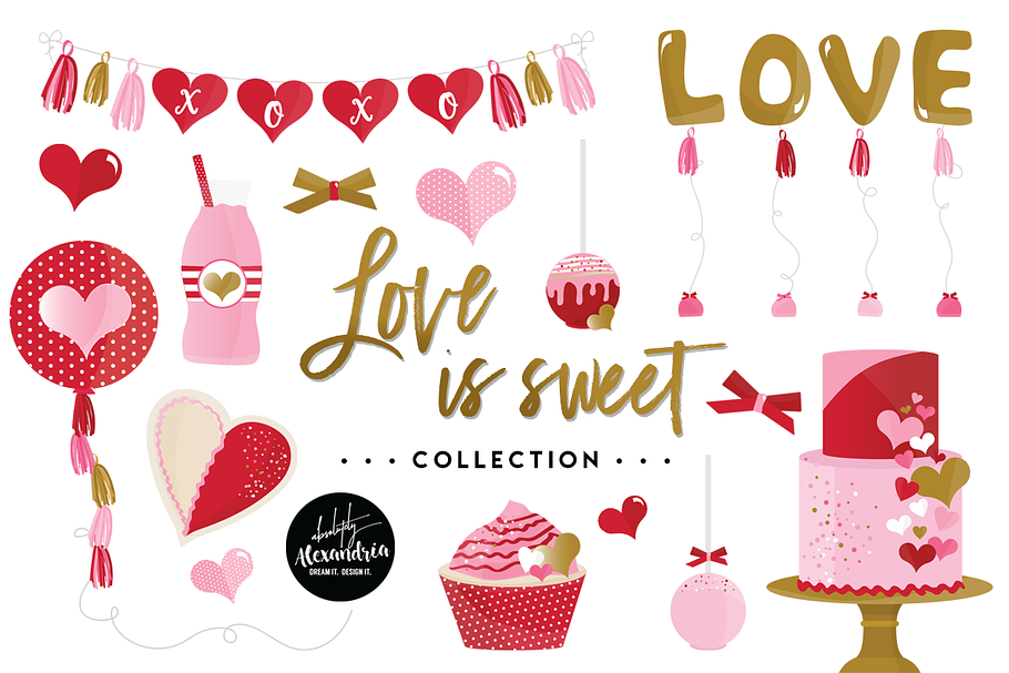 Love Is Sweet Graphics & Patterns in Illustrations - product preview 8