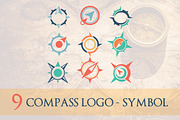 9 Compass Logo Symbol - 50% OFF