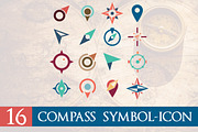 16 Compass Navigation Symbol Icon