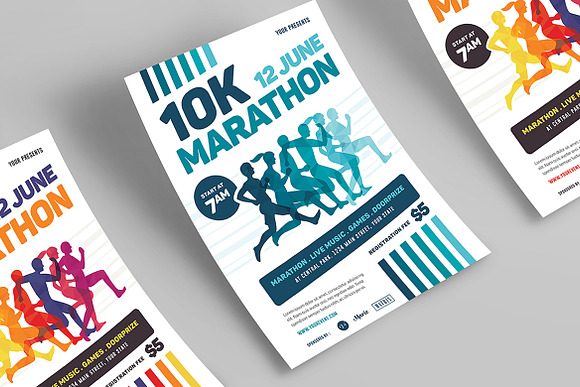 Marathon Event Flyer Template in Flyer Templates - product preview 2