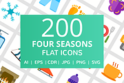 200 Four Seasons Flat Icons