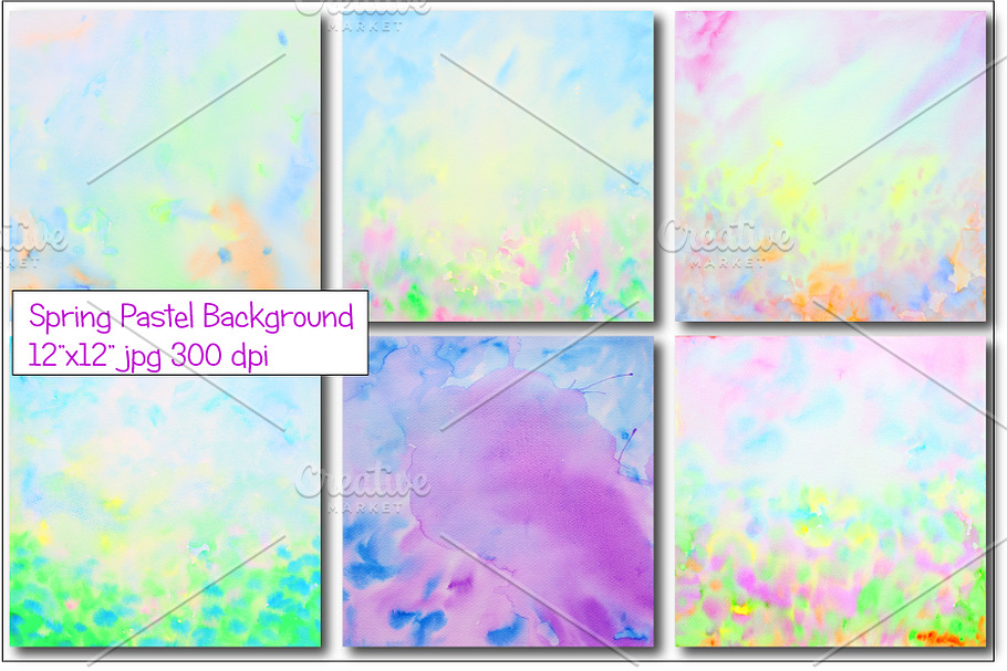 Abstract Spring Pastel Background in Patterns - product preview 8