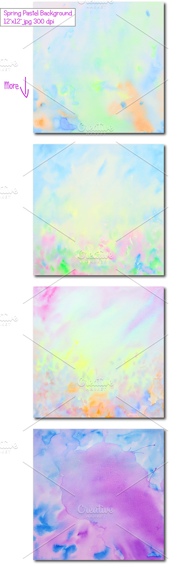 Abstract Spring Pastel Background in Patterns - product preview 1