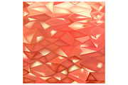Orange Crystals Abstract Low Polygon
