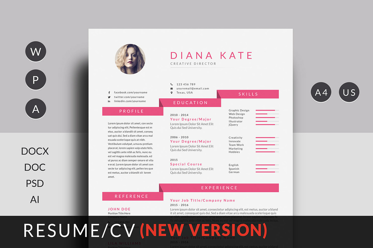 Professional Resume in Letter Templates - product preview 8