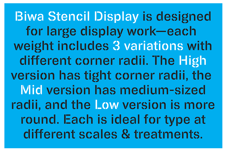 Biwa Stencil Display in Sans-Serif Fonts - product preview 8