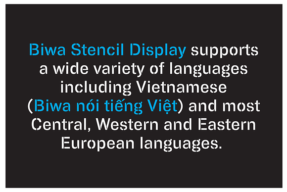 Biwa Stencil Display in Sans-Serif Fonts - product preview 1