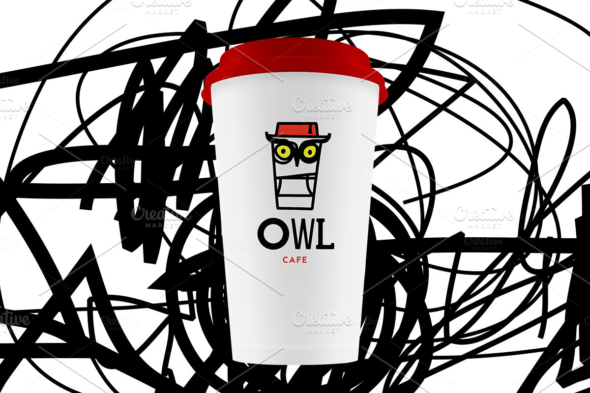 Owl cafe Logo in Logo Templates - product preview 8