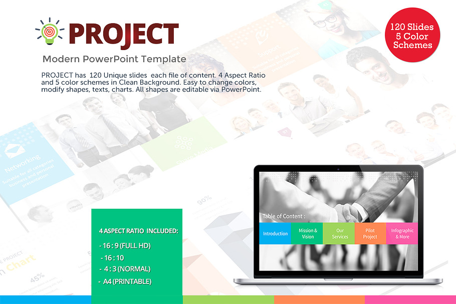 Project - Modern PowerPoint Template in PowerPoint Templates - product preview 8