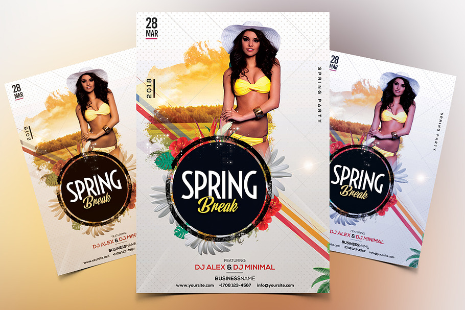 Spring Break - PSD Flyer Template in Flyer Templates - product preview 8