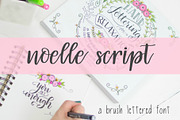 Noelle Script Brush Lettered Font