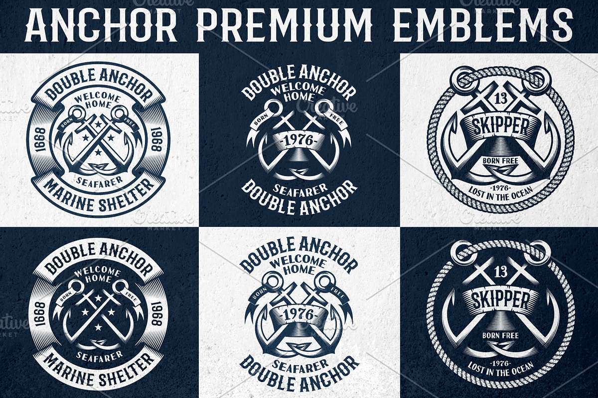 Anchor Premium Emblems in Logo Templates - product preview 8