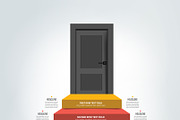Door and stairs infographic