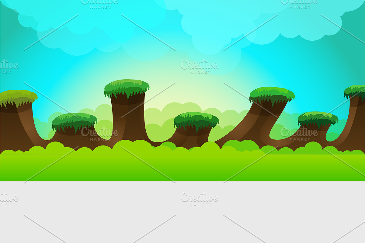 Field Jump Game Background in Illustrations - product preview 8