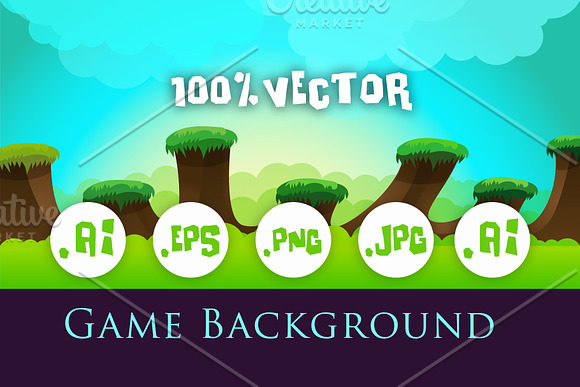 Field Jump Game Background in Illustrations - product preview 1