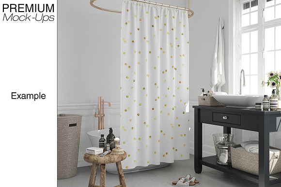 Bath Curtain Mockup Pack in Product Mockups - product preview 8