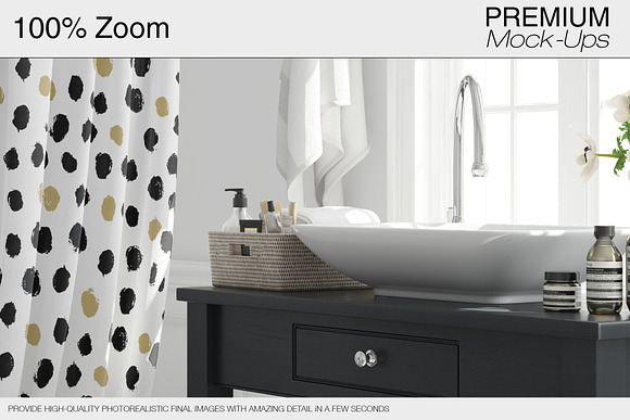 Bath Curtain Mockup Pack in Product Mockups - product preview 9
