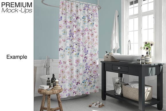 Bath Curtain Mockup Pack in Product Mockups - product preview 18
