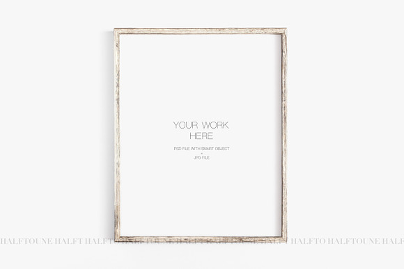 Mockup,8x10 Thin Wooden Frame Mockup in Graphics - product preview 1