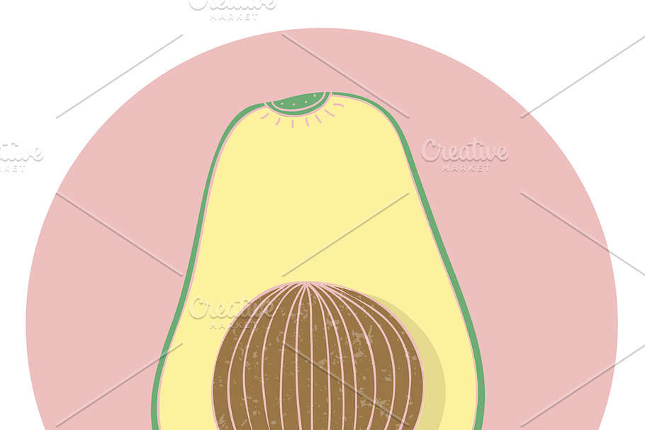 Illustration of an avocado in Illustrations - product preview 8