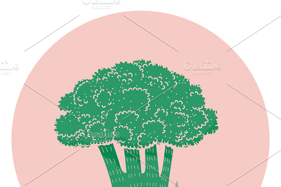 Illustration of a broccoli in Illustrations - product preview 8