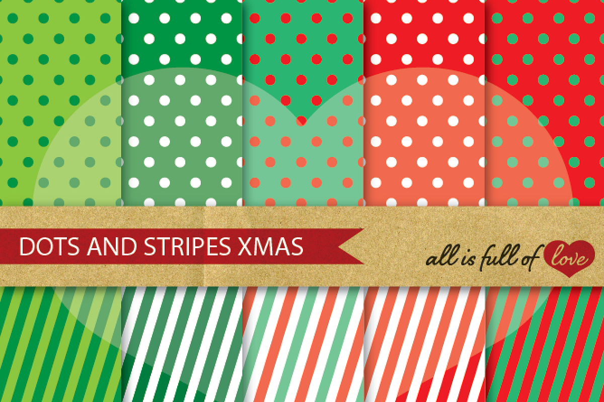 Red Green Christmas Paper Background in Patterns - product preview 8