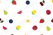 Mixed fruit seamless pattern