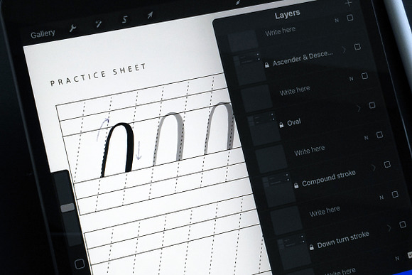 Procreate Brushes & Worksheets in Add-Ons - product preview 1