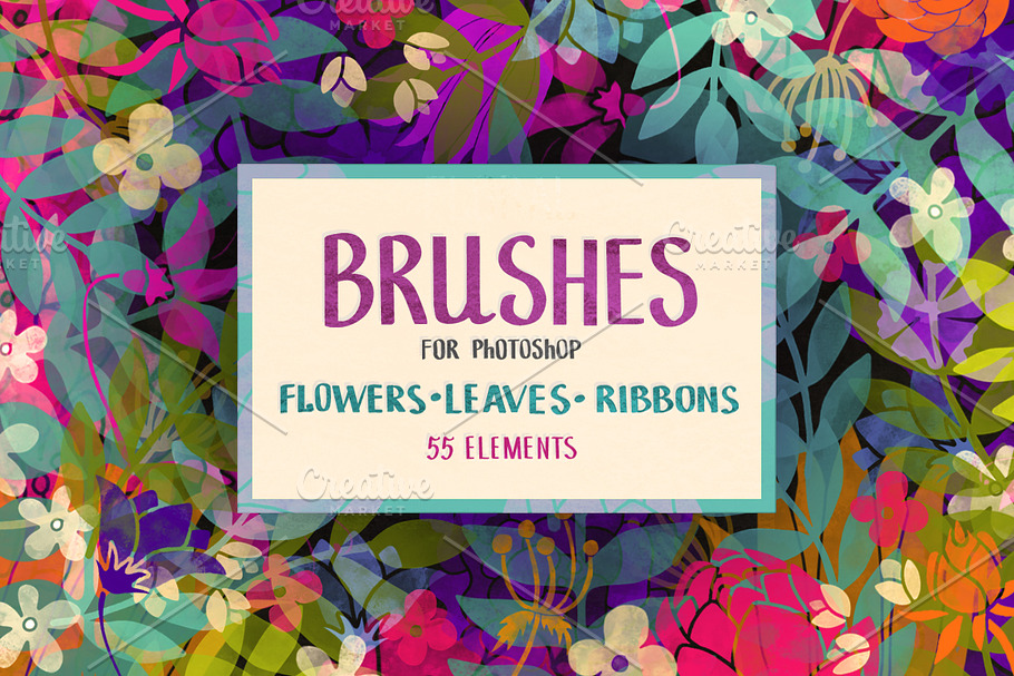 Floral Photoshop brushes in Photoshop Brushes - product preview 8