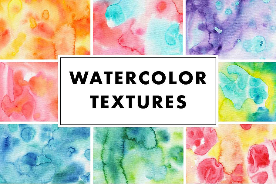 Colorful watercolor texture painting