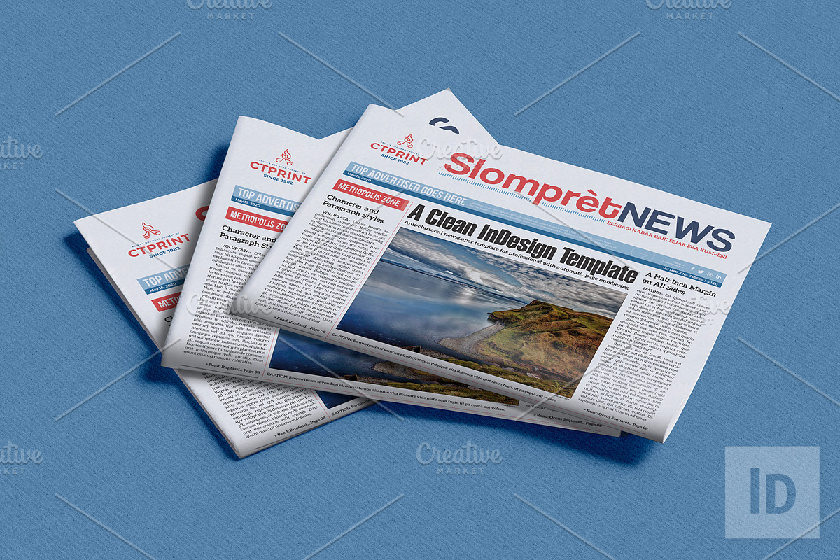 Slompret Newspaper Template in Magazine Templates - product preview 8