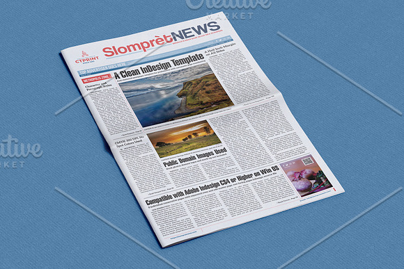 Slompret Newspaper Template in Magazine Templates - product preview 1