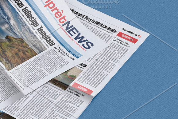 Slompret Newspaper Template in Magazine Templates - product preview 2