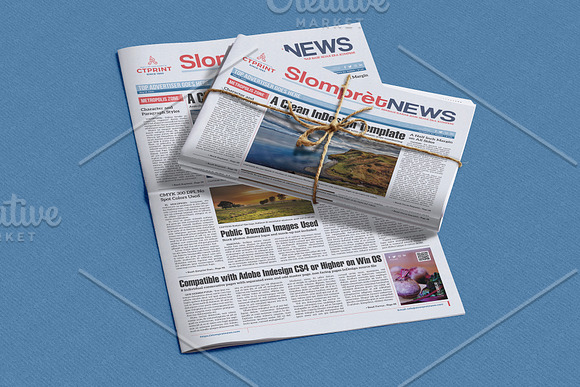 Slompret Newspaper Template in Magazine Templates - product preview 9