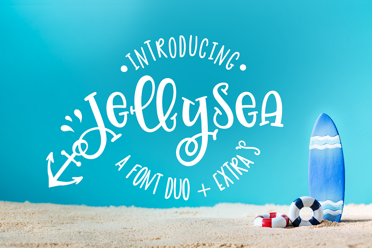 Jellysea - Font Duo + Summer Doodles in Scrapbooking Fonts - product preview 8