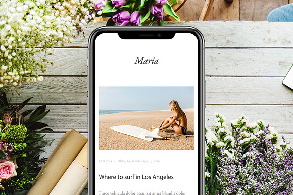 Maria Tumblr theme in Tumblr Themes - product preview 2