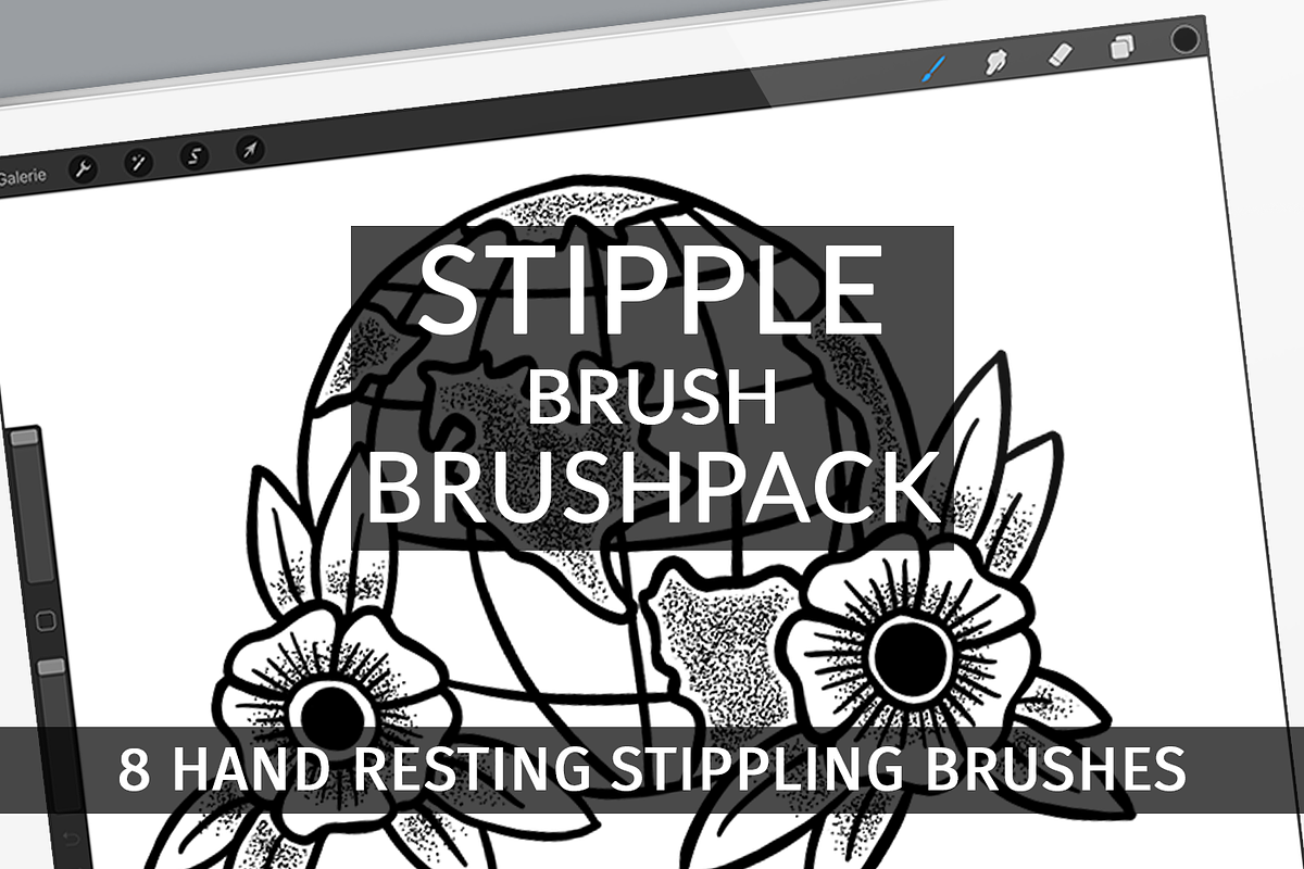 Stipple Brush Brushpack - Procreate in Photoshop Brushes - product preview 8