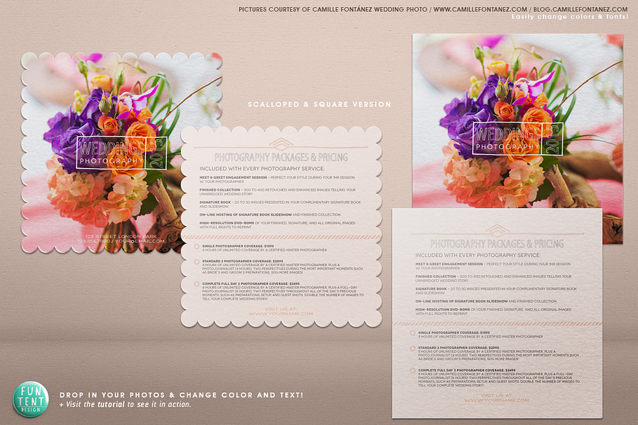 5x5 scalloped or square marketing in Stationery Templates - product preview 8
