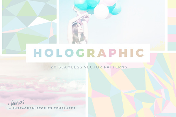 Holographic Patterns + Templates Set