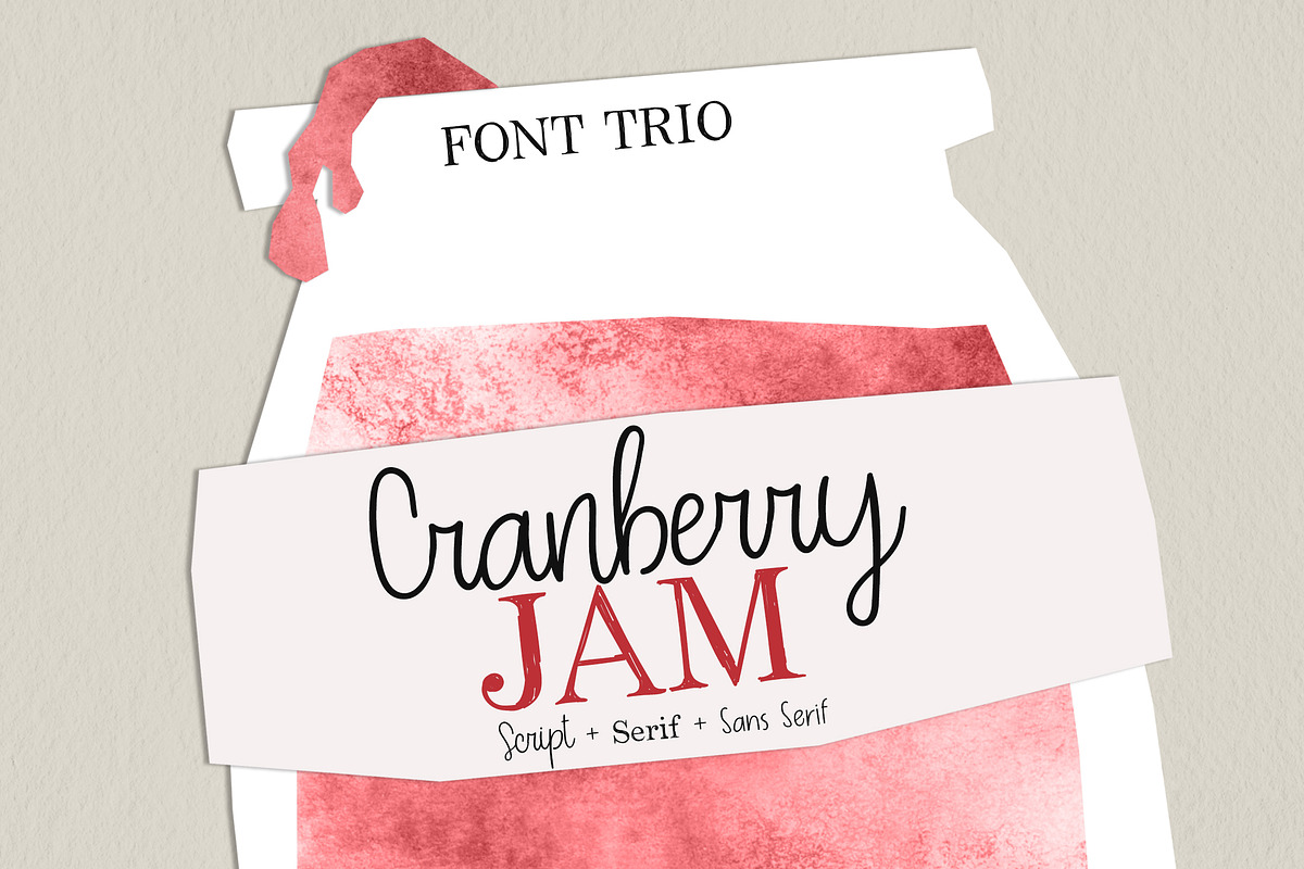 Cranberry Jam Font Trio in Display Fonts - product preview 8