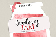 Cranberry Jam Font Trio