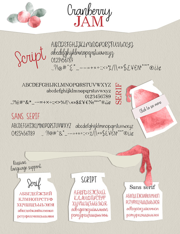Cranberry Jam Font Trio in Display Fonts - product preview 6