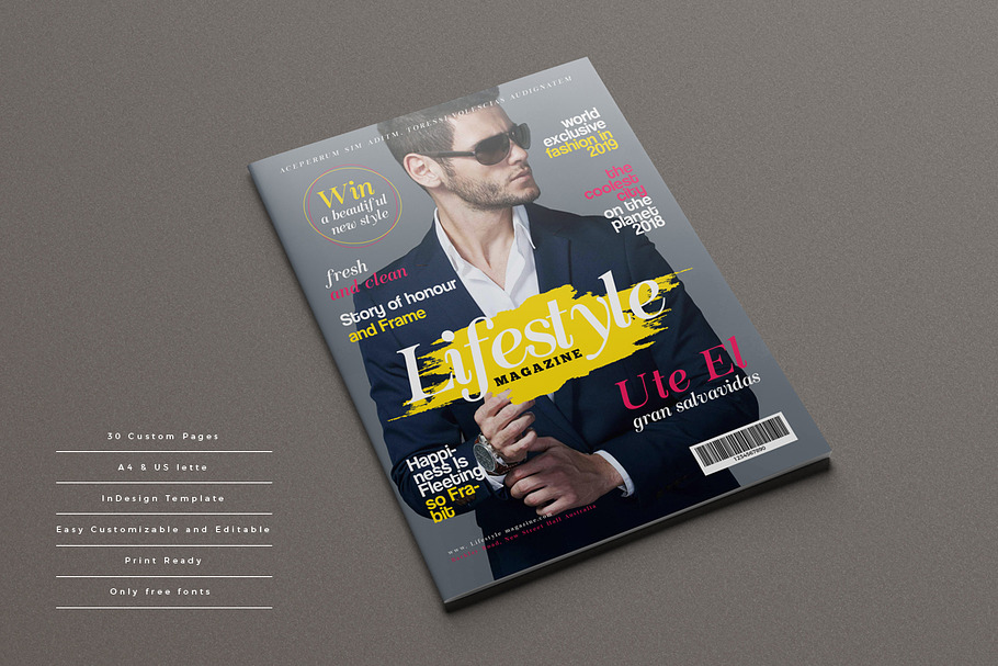 Lifestyle Magazine in Magazine Templates - product preview 8