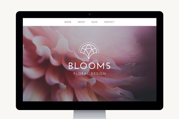 Premade Modern Floral Yoga Logo in Logo Templates - product preview 3