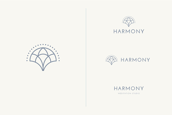 Premade Modern Floral Yoga Logo in Logo Templates - product preview 4