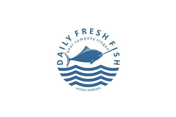 Fresh Fish Logo in Logo Templates - product preview 3